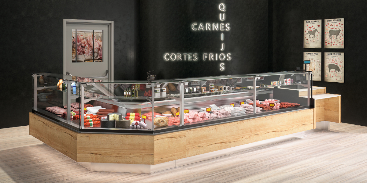 Vitrina para talho e charcutaria PRESTIGE 2 da JORDÃO. Vitrina para talho e charcutaria PRESTIGE 2 da JORDÃO.